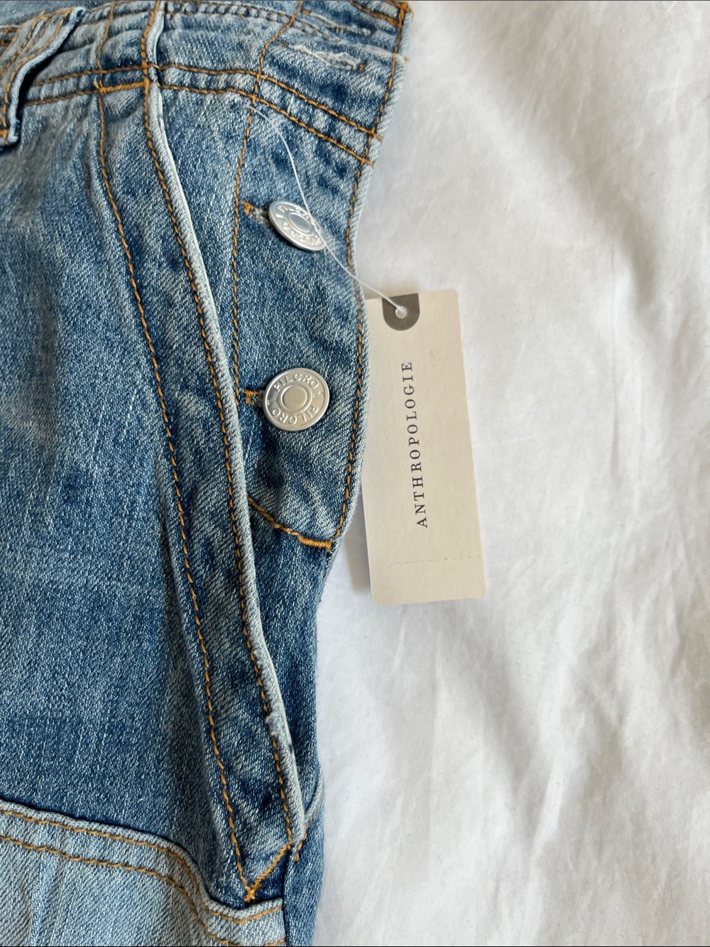 NWT Pilcro The Wanderer Denim Utility Overalls plus size 32 - Picture 5 of 16